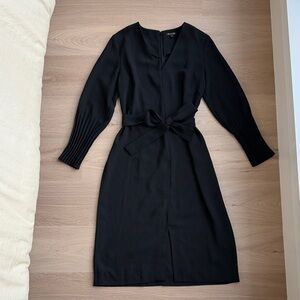 Massimo Dutti Black Long Sleeve Dress